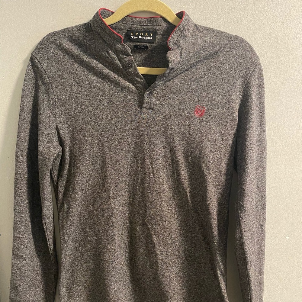 KOOPLES sport officer collar long sleeve polo